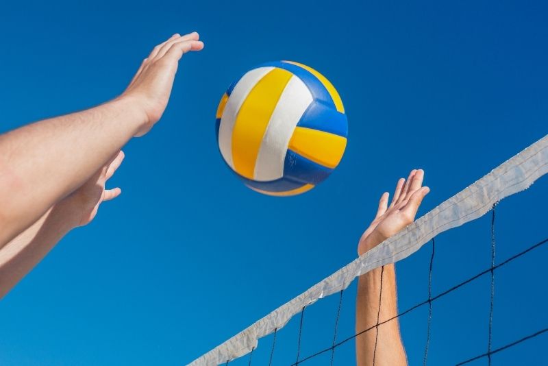 Play some volleyball at Frank Brown Park