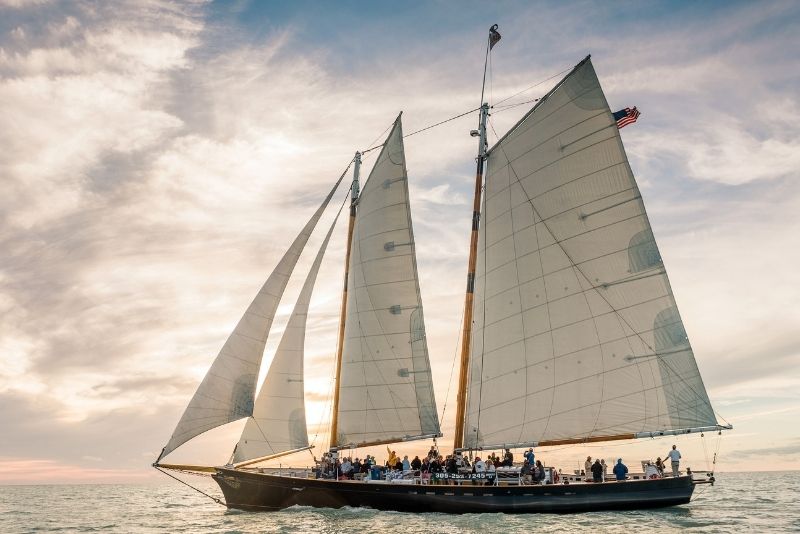 Set sail to watch the sunset over Key West from the deck of the schooner America 2.0