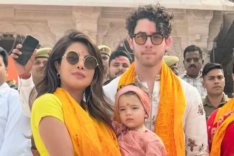  Nick Jonas and Priyanka Chopra brought their daughter Malti to a Hindu temple, seeking blessings for the little one.